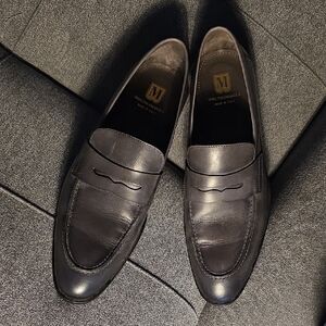 Bruno Magli Black Leather Loafers